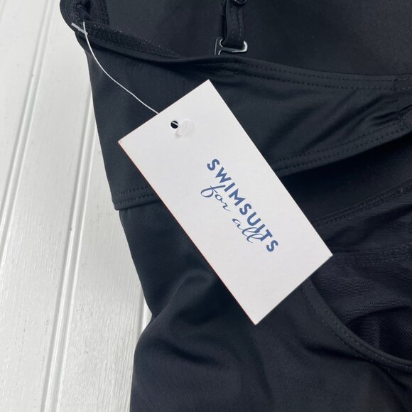 Swimsuit By Swimsuits For All Size 10 Black White Geometric Print One Piece NWT - Picture 5 of 5